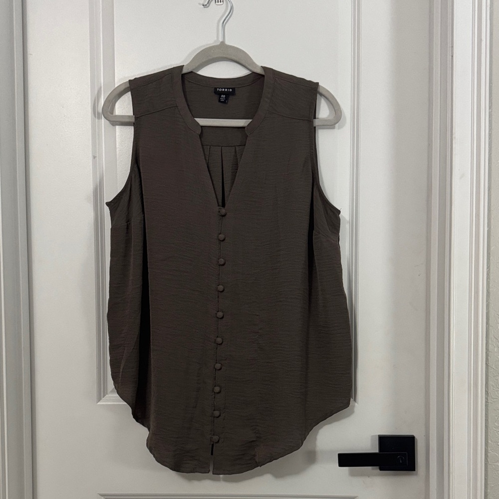 Torrid Dark Brown Sleeveless Blouse